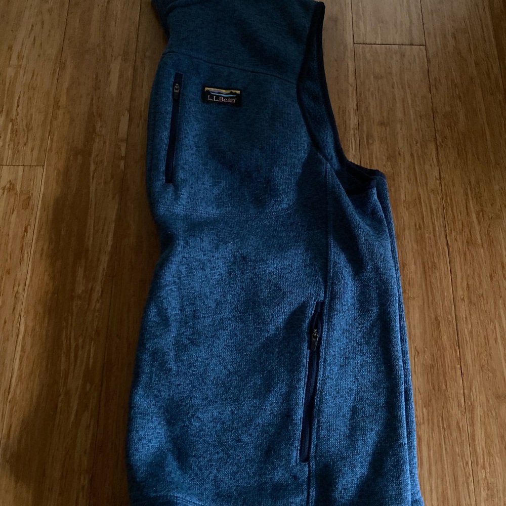 L.L. Bean Men's Zip-Up Blue Sweater